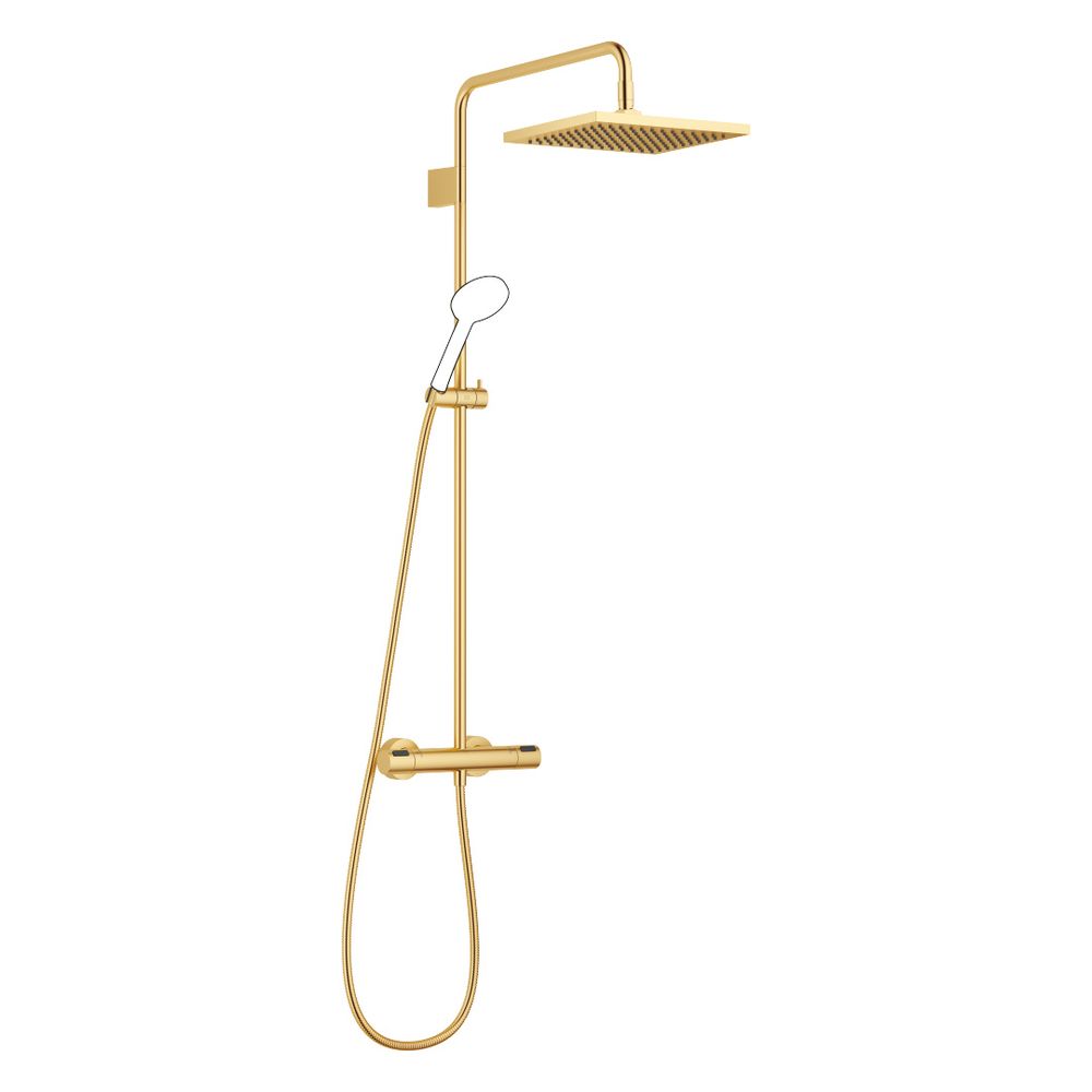 Dornbracht Showerpipe Symetrics FlowReduce 300x240mm 6,8l/min, Laiton brossé 23kt Or