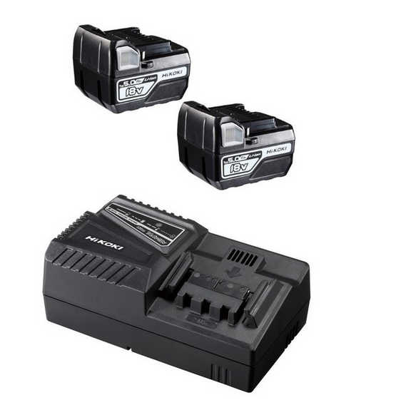Hikoki 2 batteries BSL1850C + 1 chargeur UC18YFSL