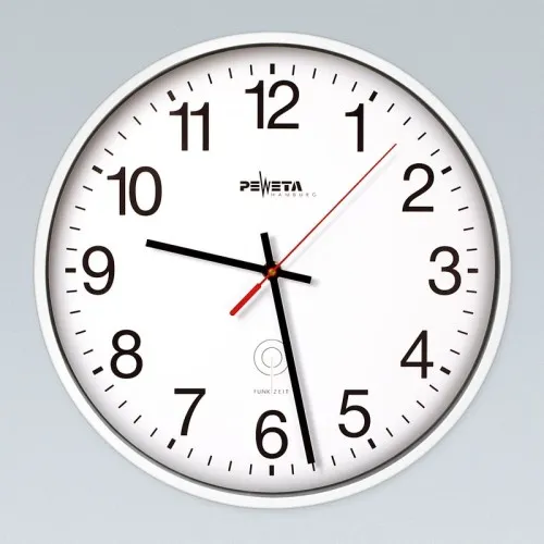 PEWETA Horloge murale sans fil Ø 30 cm blanc