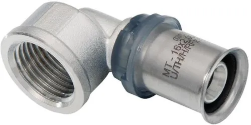 Coude de presse métallique Multitubo G2 90°, filetage intérieur 16 mm x 1/2" — lot de 10 pièces