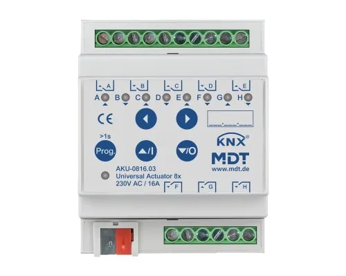 Actionneur universel 8 voies 4TE MDT technologies AKU-0816.03