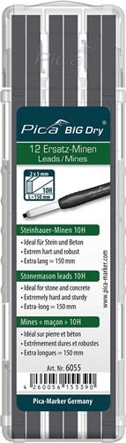 Set de mines Pica Minenset Pica BIG-Dry 12x graphite 10H - 6055 — lot de 12 pièces