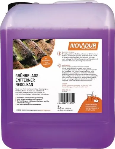 Détachant concentré pour mousses et algues Novadur NeoClean 5 L