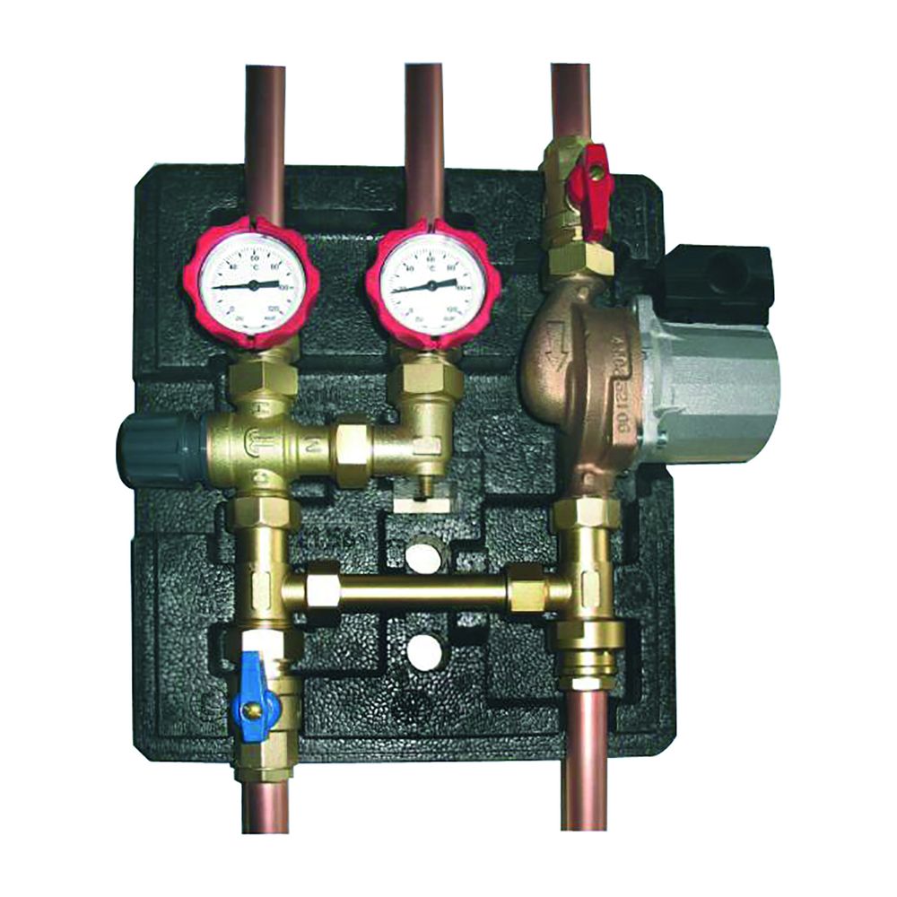 Unité de circulation Citrin Solar 3/4", avec pompe et mitigeur d'eau chaude sanitaire