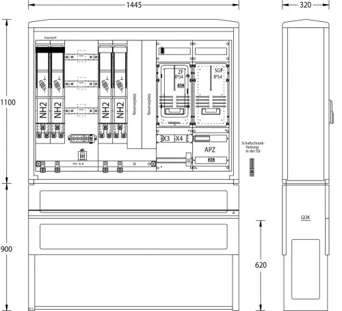 Colonne de raccordement de compteur uesa WM-ZP-630A ENSO