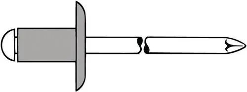 Gesipa Rivet aveugle à tête large dxl 4,0x12,0mm K12 Alu/acier 500 pièces — lot de 500 pièces