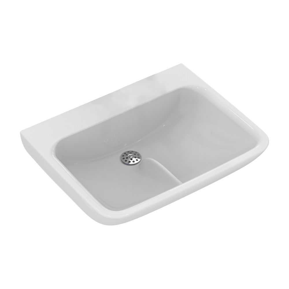 Lavabo Contour21 Plus Ideal Standard, 1 trou de robinet, sans trop-plein SmartGuard, 500 mm, blanc
