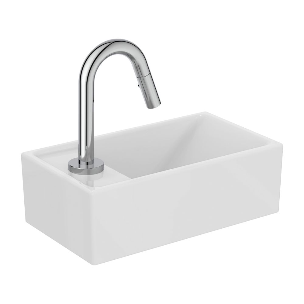 Pack Ideal Standard HWB avec robinetterie Standventi Eurovit+ et Idealstream, évacuation gauche, blanc et chromé
