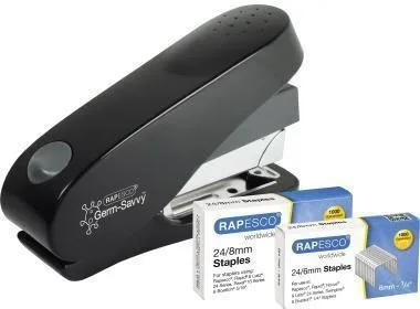 Agrafeuse Rapesco ECO Luna 1466 50 feuilles noir + agrafes