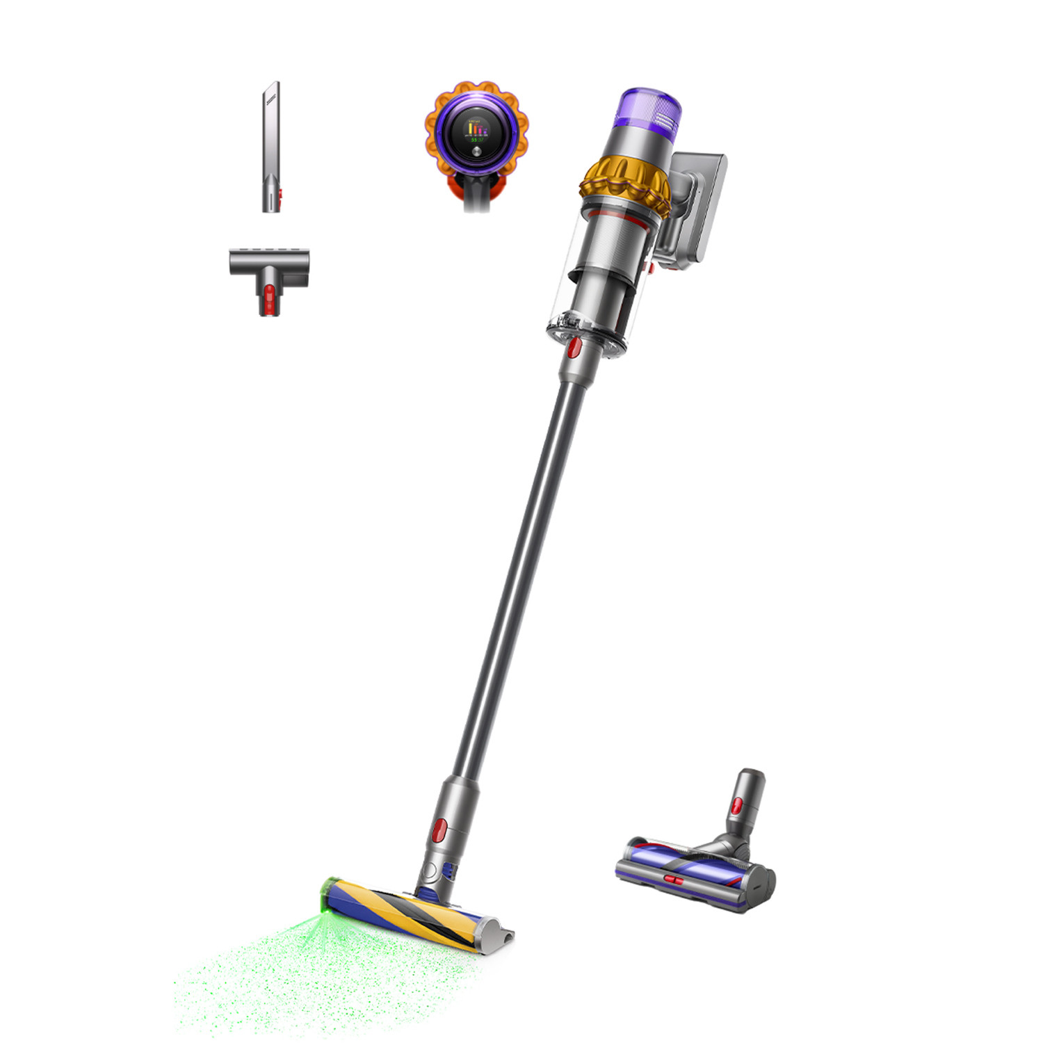 Dyson V15 Detect Absolute (2026) Aspirateur balai 2-en-1 0,77 l