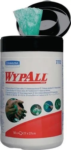Chiffons de nettoyage humides WYPALL 7772 sans eau - 50 pièces en boîte Kimberly Clark — lot de 50 pièces