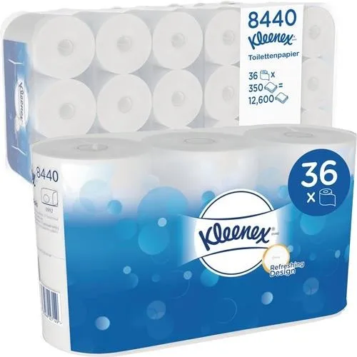 Papier toilette 8440 3 couches 36 rouleaux a 350 feuilles = 12600 feuilles KLEENEX