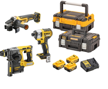 Set combiné DeWALT DCK305P3T-QW DCH273N + DCG405 + DCF887 + DCB115 + (18 V/3x5,0 Ah) Tstak