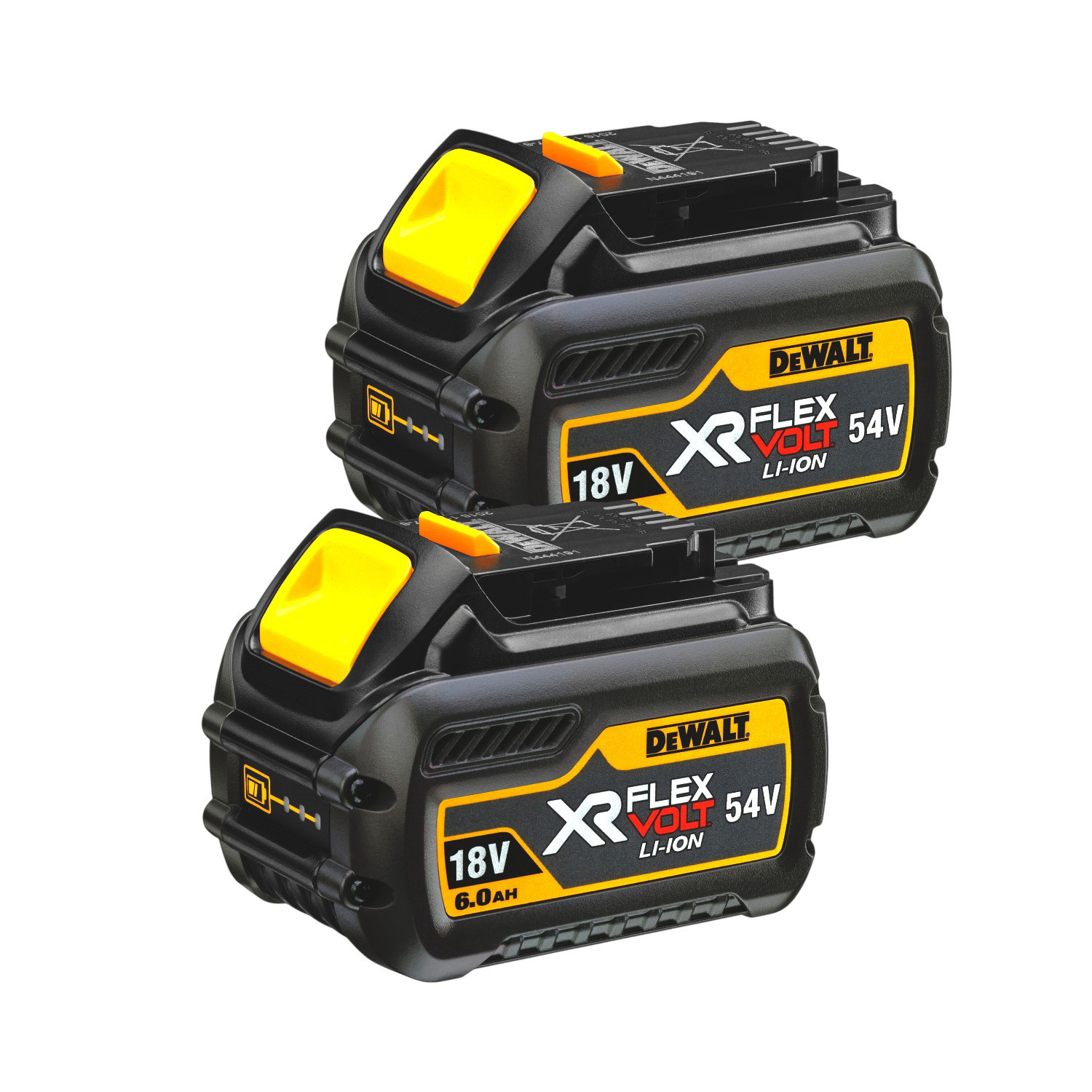 Set de batteries DeWalt Flexvolt DCB546T2-XJ | 18 V = 6 Ah | 54 V = 2 Ah | 2x 108 Wh