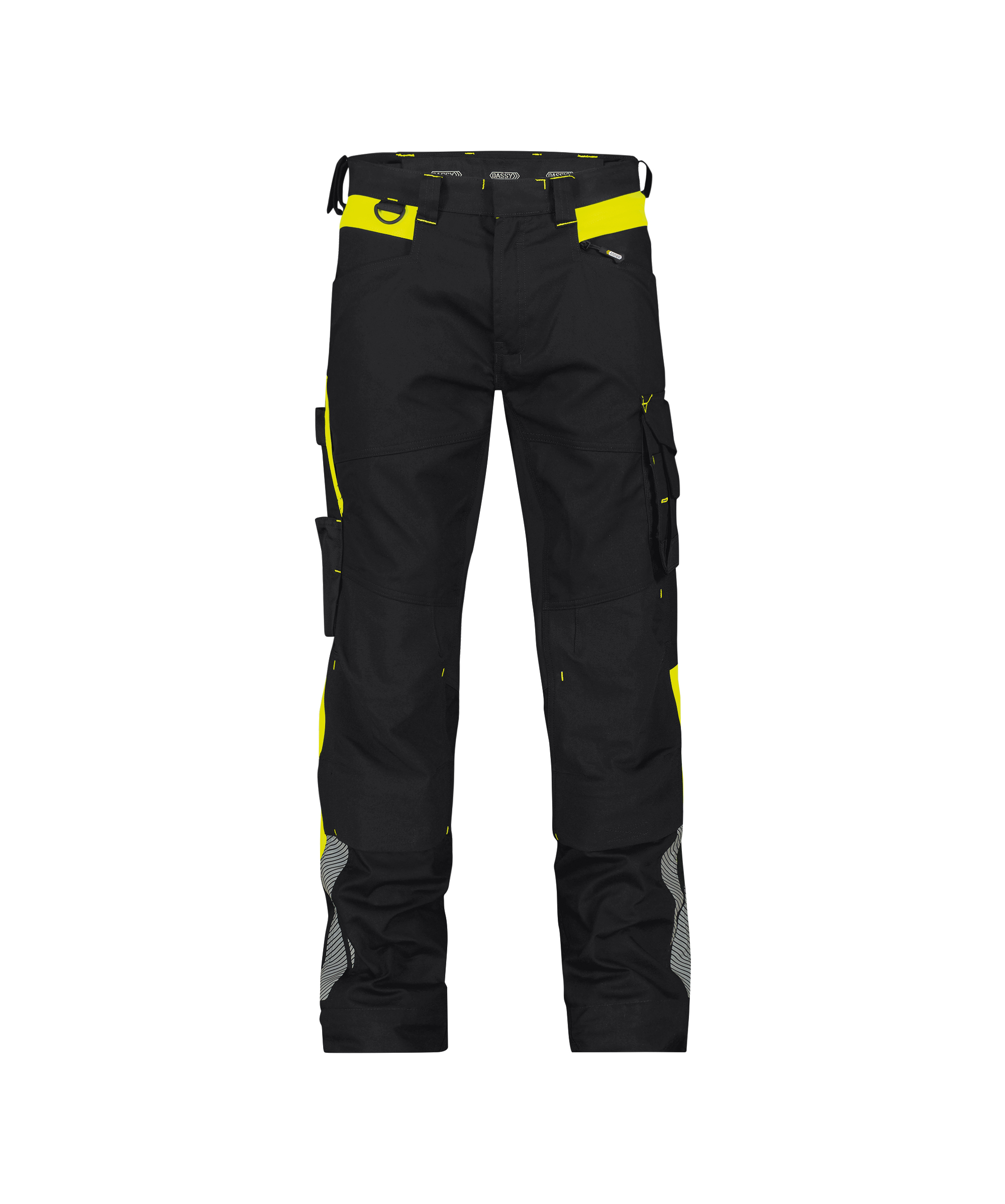 Pantalon de travail DASSY® Canton - 66 S NOIR/JAUNE NÉON 201126