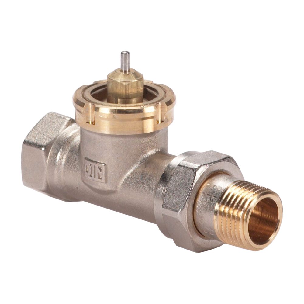 Corps de vanne Danfoss RAV, DN 15/8, R 1/2", version passage, nickelé mat, 013U0017