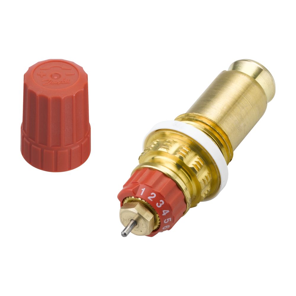 Vanne d'équilibrage Danfoss Série 3 RA-NI, filetage G 1/2" mâle, sans bouchon, pour radiateurs Schäfer, référence 013G7380