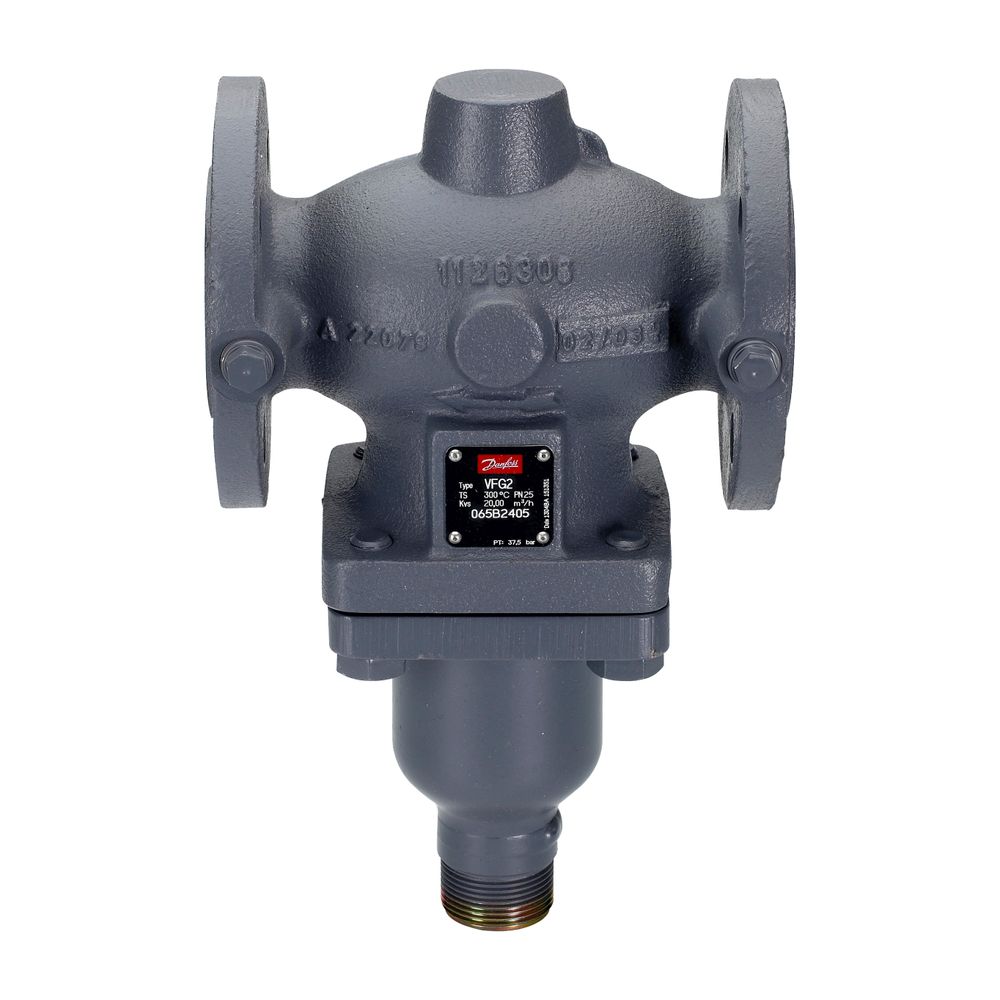 Vanne de passage Danfoss VFG2, DN 80, Kvs 80 m³/h, PN 25, à bride, fonte ductile GGG-40.3, 065B2408