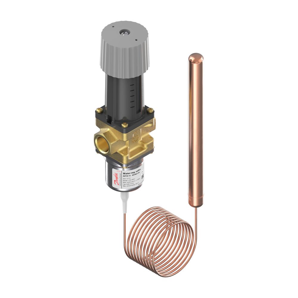 Régulateur de température Danfoss AVTA 20, Rp 3/4", plage de consigne 50-90 °C, Kvs 3,4 m³/h, 003N3182