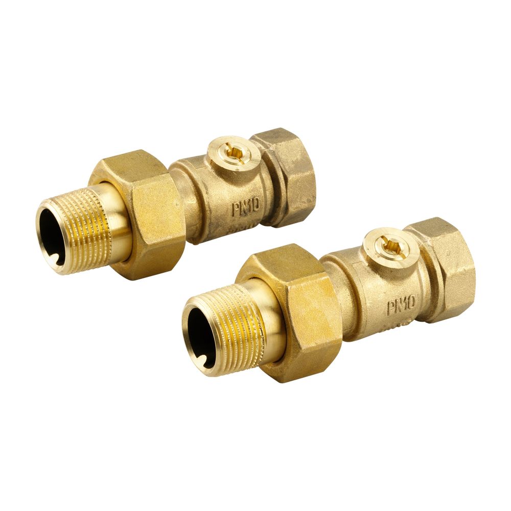 Raccord Danfoss avec robinet à bille DN 15 x Rp 1/2" pour MTCV 15 - Réf. 003Z1037