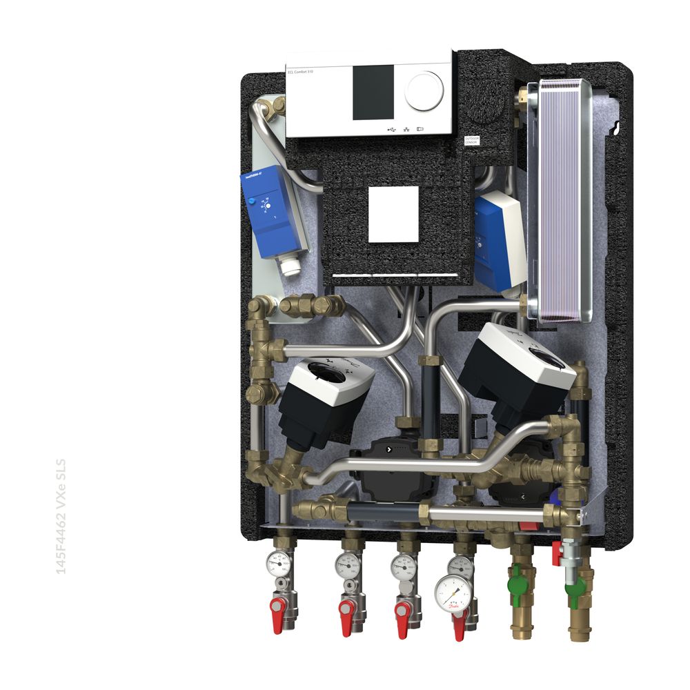 Danfoss Station de maison VXe SLS, Type 3/1 – Puissance chauffage au sol 15 kW, ECS 40 kW
