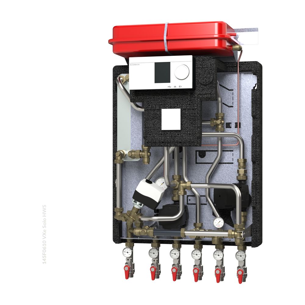 Station de chauffage Danfoss VXe Solo HWS Type 1, 30 kW, ECL310/A347, 1x thermostat de sécurité