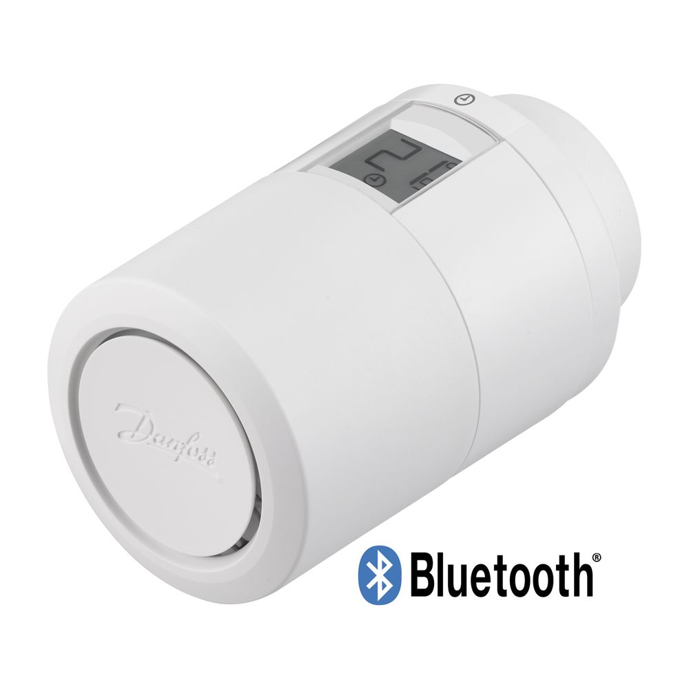 Thermostat Danfoss Eco pour radiateur 4-28 °C Bluetooth, PID, pour RA et M30x1,5, 014G1001