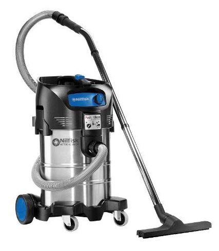 Aspirateur humide/sec Nilfisk Attix 40-01 PC Inox avec cuve en acier inoxydable robuste