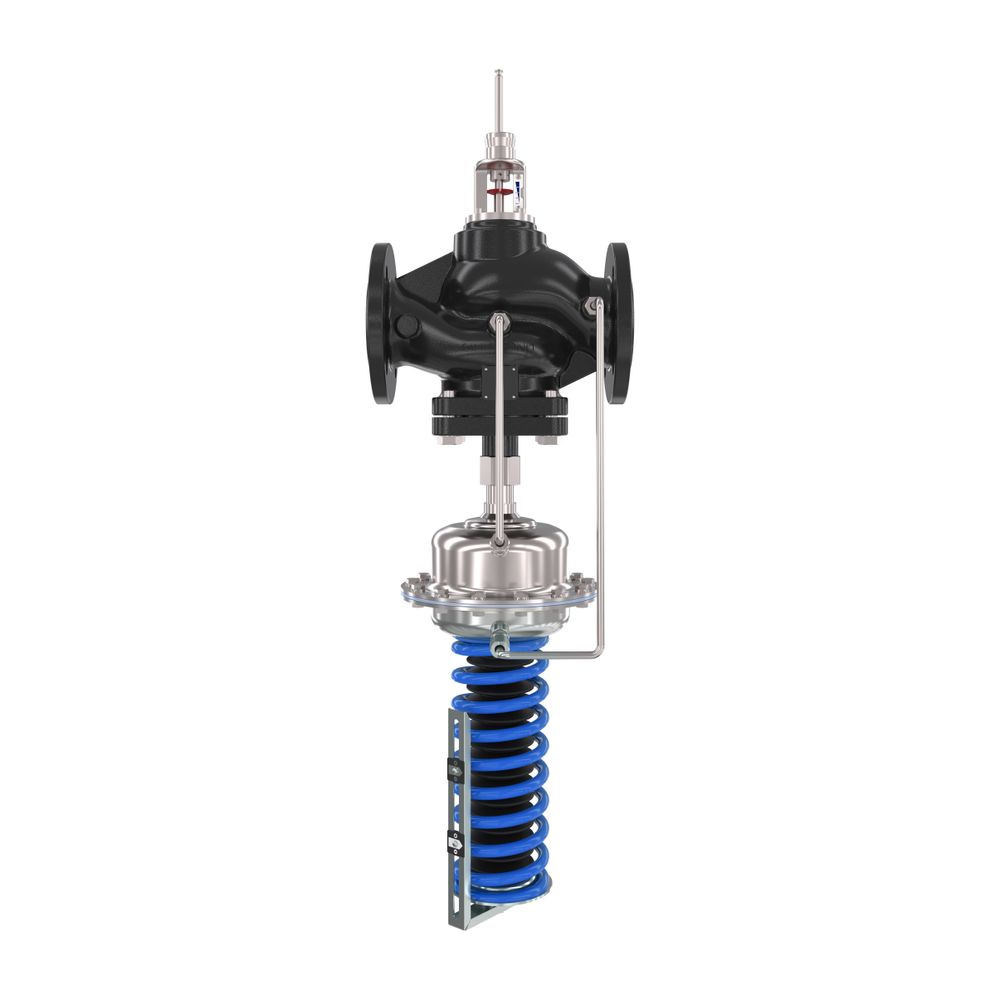 Régulateur de débit Danfoss AFQMP2 à rapport de réglage adaptable, DN 250, Kvs 800m³/h, PN 25, 0,1-1,0 bar, à bride, fonte ductile