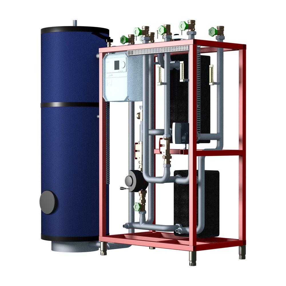 Système d'eau chaude sanitaire Danfoss TC-DL 0750, TWE, ECL 310, XB, Puissance 315 kW, Volume de stockage 750 L