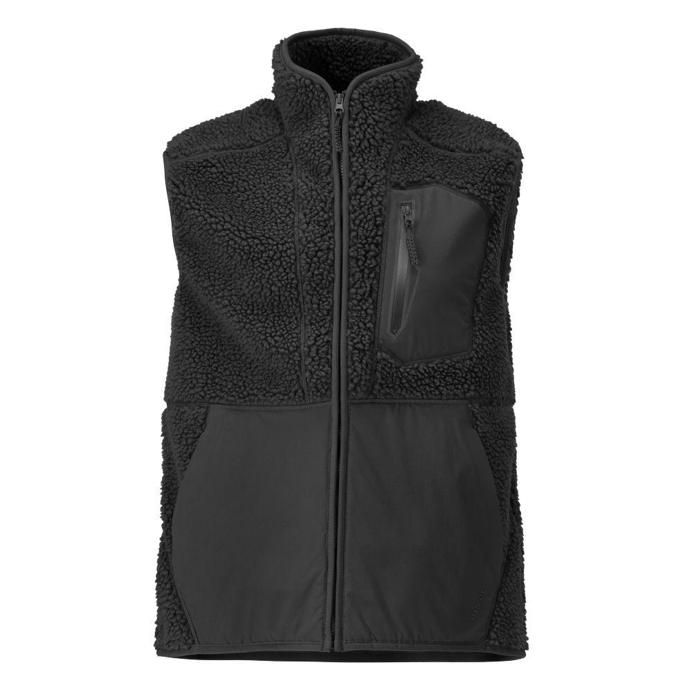 Veste en fausse fourrure pour homme avec fermeture à glissière MASCOT