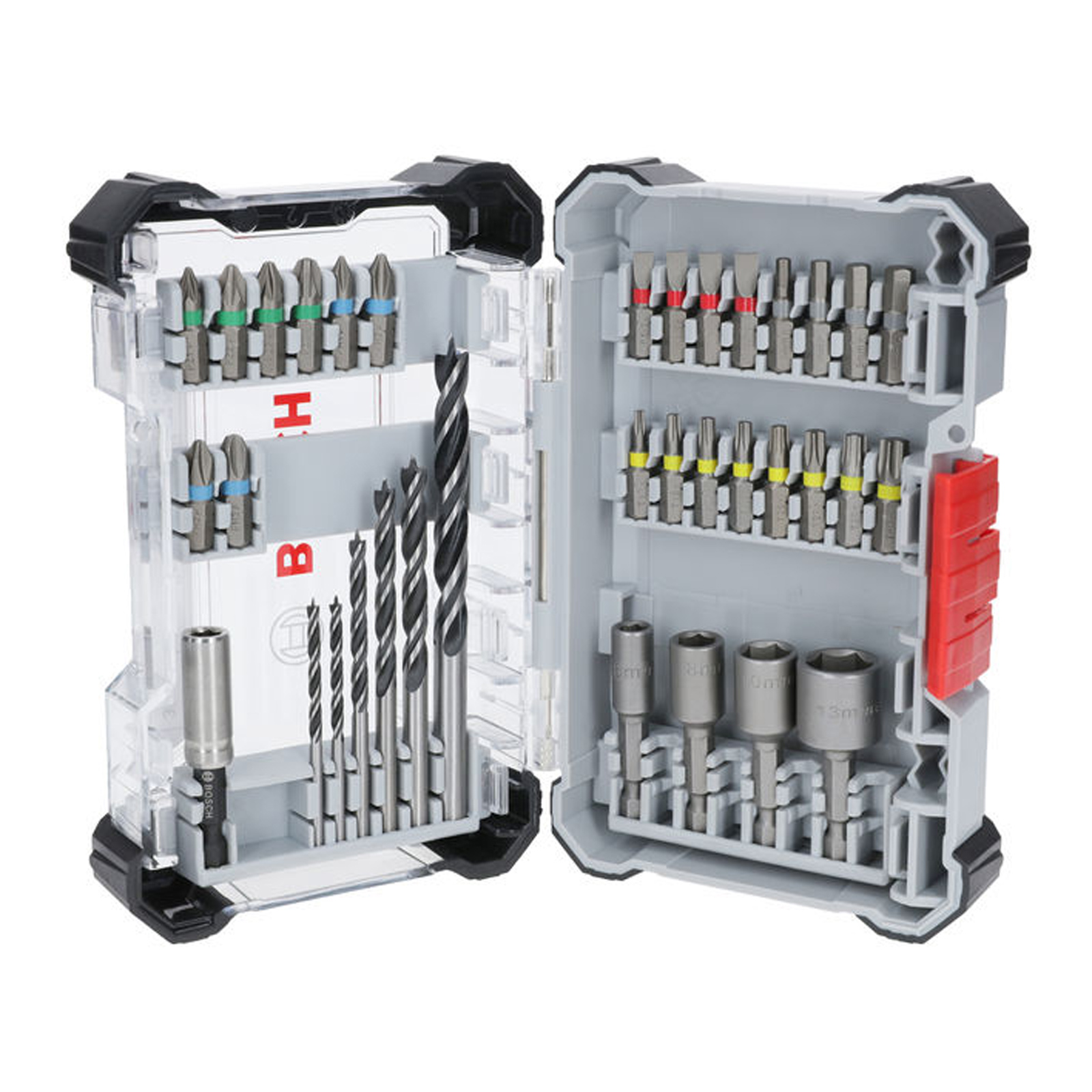 Bosch Extra Hard Set de mèches et embouts de vissage PRO Wood, set de 35 pièces