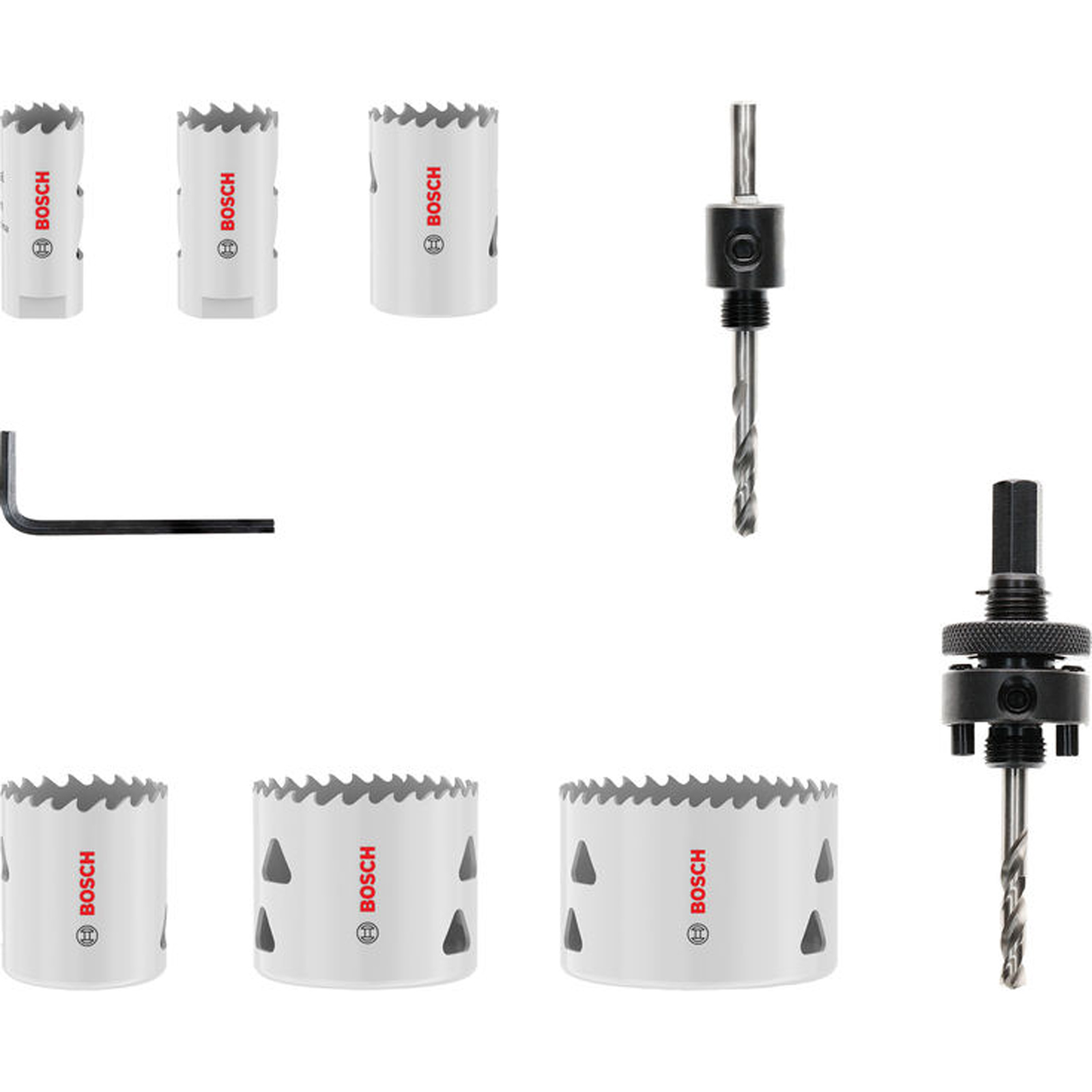 Jeu de scies cloche multi-matériaux Bosch avec filetage, 20; 25; 32; 38; 51; 64 x 40 mm