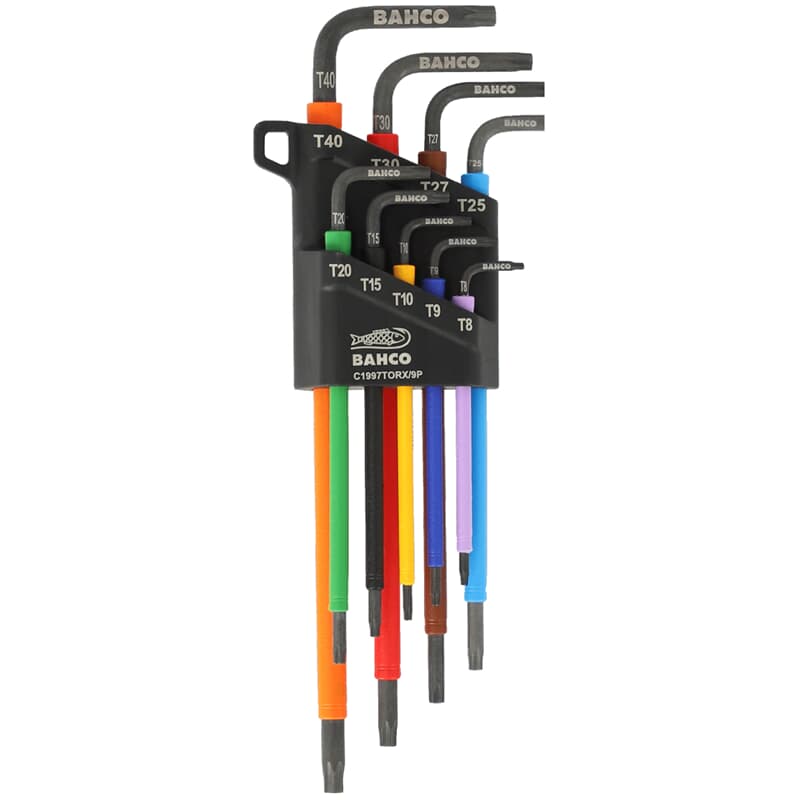 Bahco Jeu de clés à cliquet multicolores TORX® 9 pièces