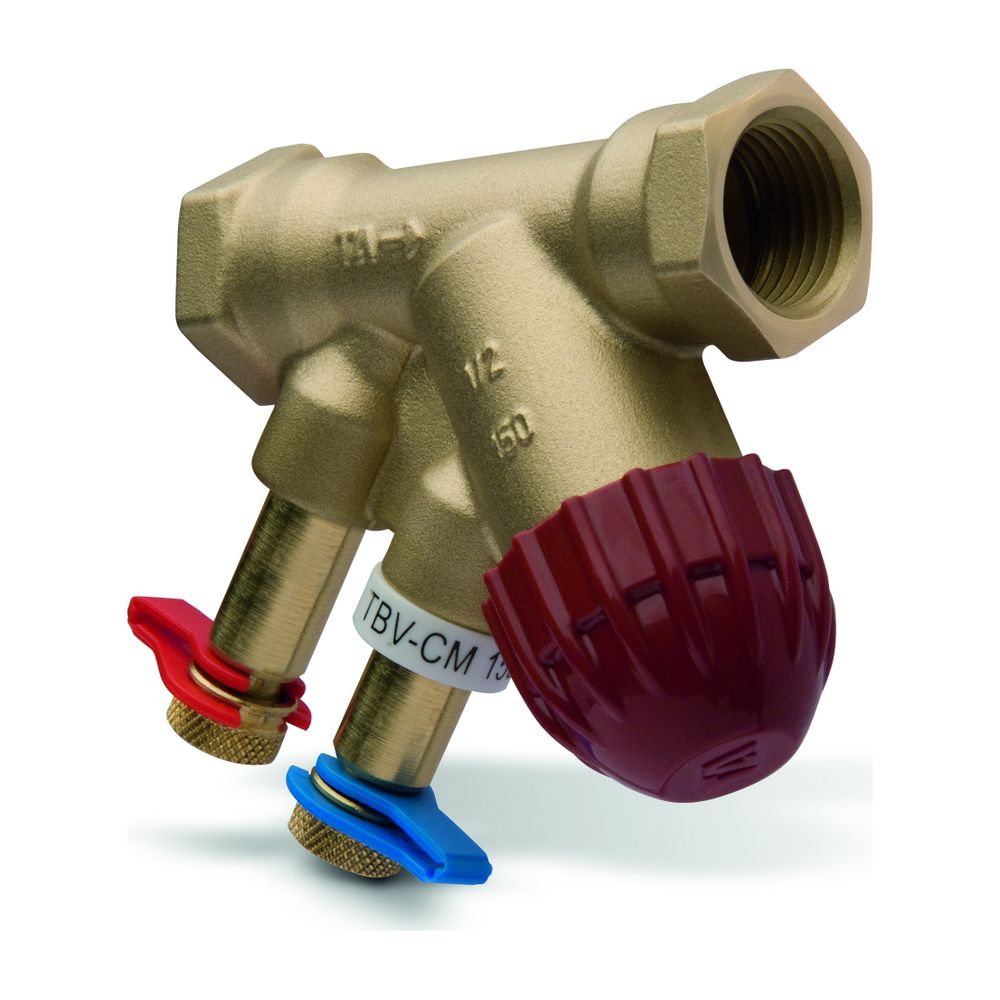 Vanne de régulation compacte IMI TA TBV-C, pression nominale PN 16, DN 15, filetage extérieur G 3/4", Kvs 0,90 m³/h, Low Flow