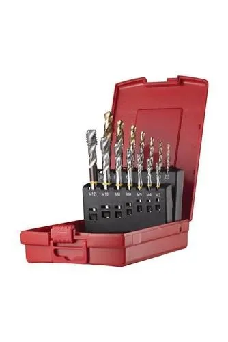 Jeu de tarauds machine Dormer Nr.304 CN L114 M3-M12 14 pièces HSS-E PM coffret