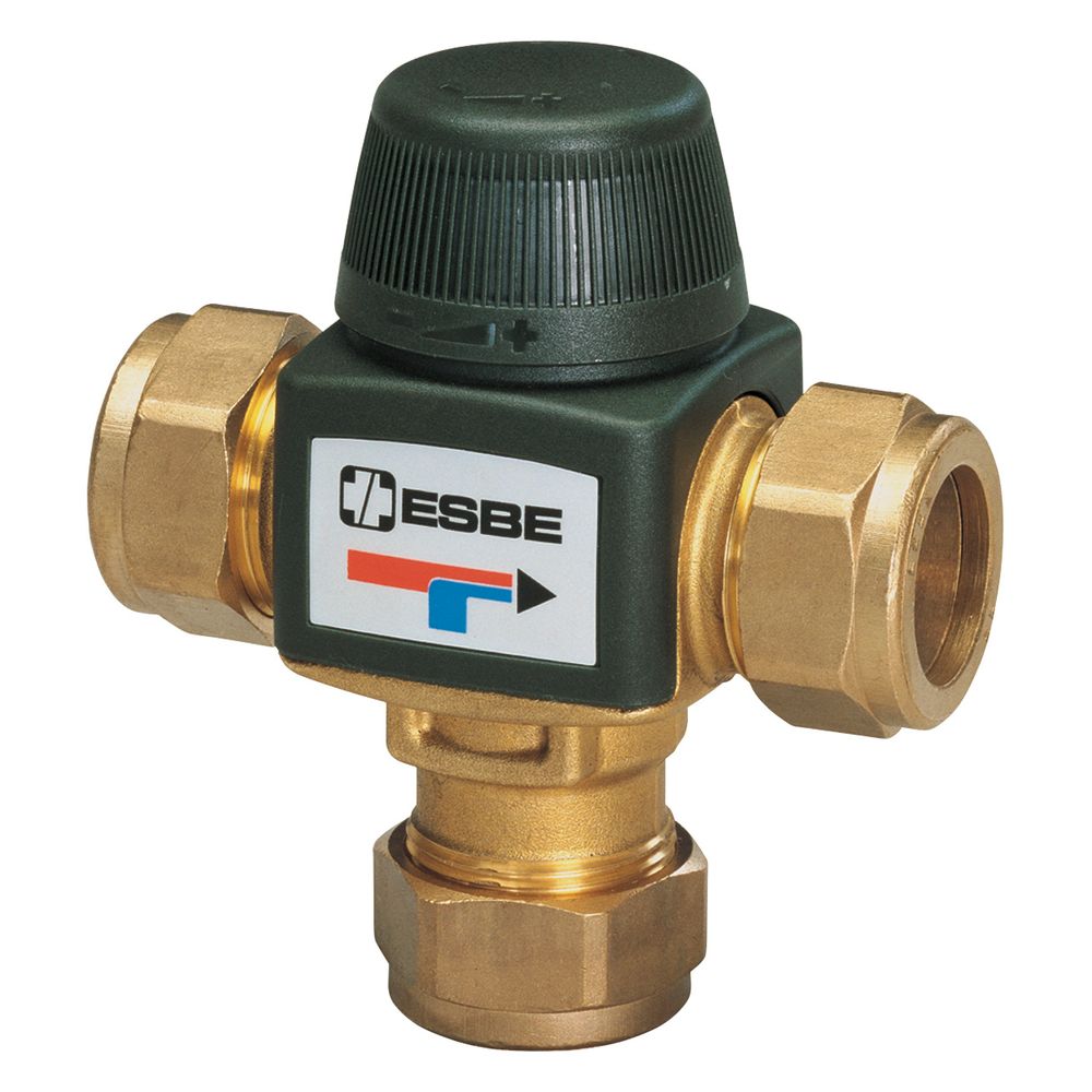 Automate de mélange Esbe VTA313, DN 12, Kvs 1,2, raccord à serrer 15mm, 35-60 °C, laiton