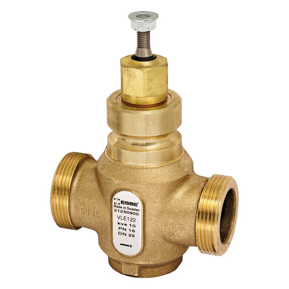 Vanne linéaire 2 voies Esbe VLE122 à filetage extérieur, DN 15, Kvs 4, PN 16, G 1", Bronze