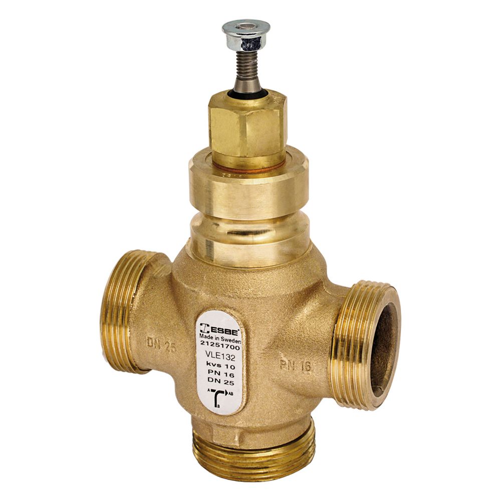 Vanne 3 voies linéaire Esbe VLE132 filetage extérieur, DN 50, Kvs 38, PN 16, G 2 3/4", bronze, 21513200