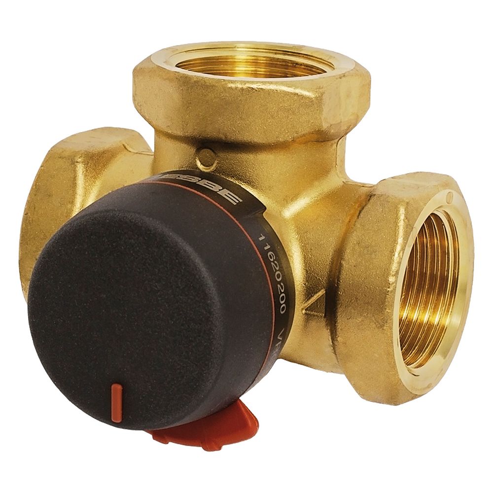 Esbe Vanne mélangeuse 3 voies VRG231 filetage intérieur schéma de flux symétrique, DN 50, Kvs 40, Rp 2", laiton