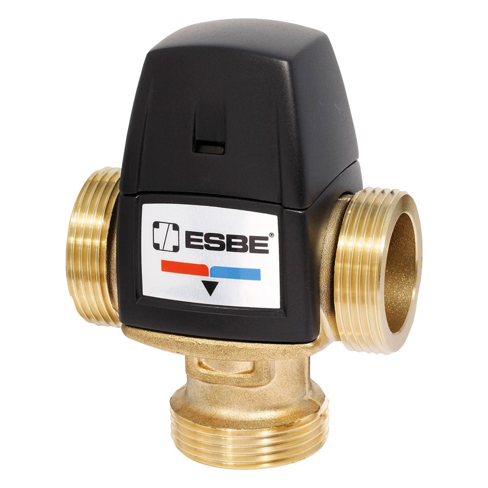 Mélangeur automatique ESBE Solar VTS552, schéma symétrique, DN 20, Kvs 3,2, filetage G 1", 50-75 °C