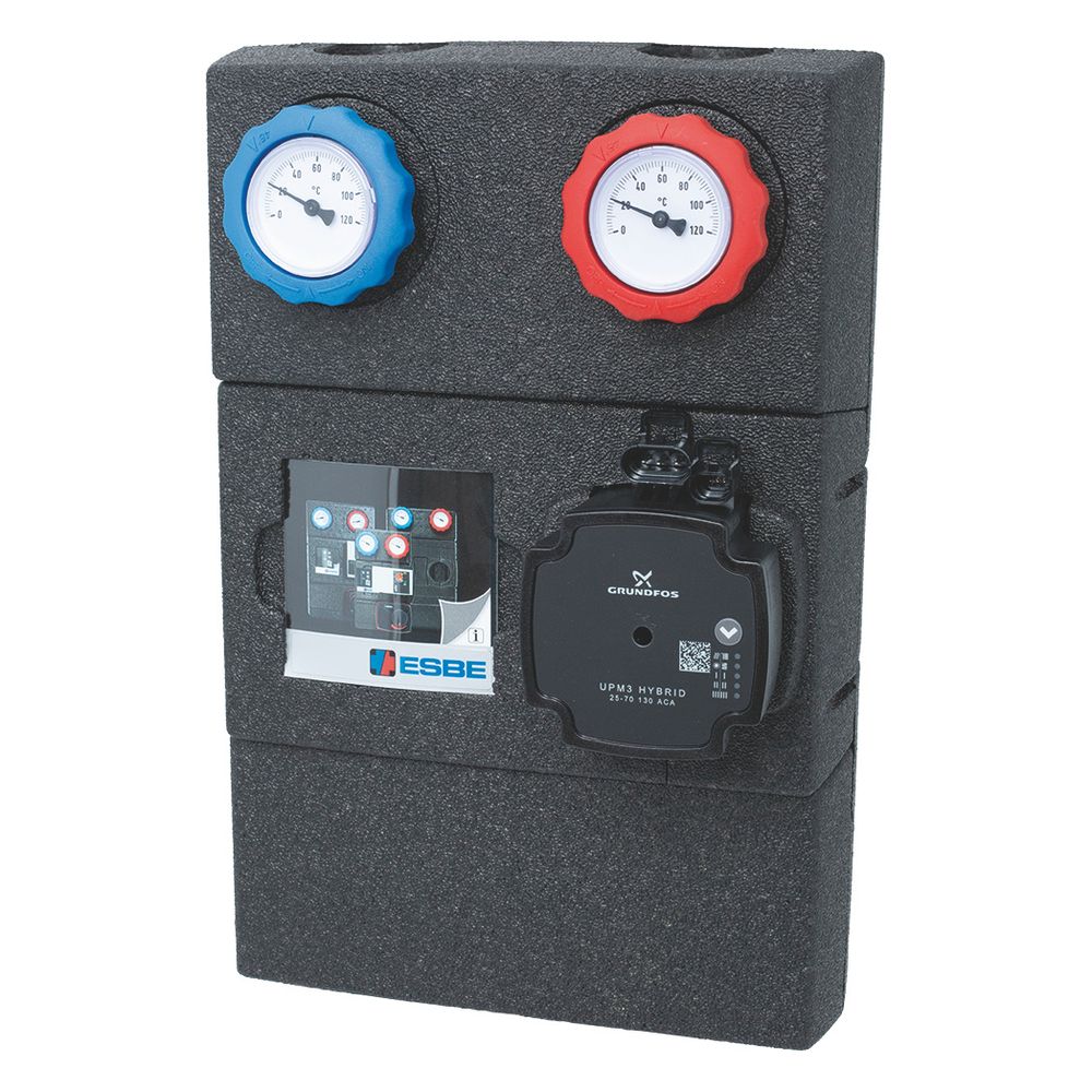 Esbe Groupe de pompe GDA212, DN 32, Grundfos UPM3 AUTO 25-70, 400x250x141 mm, laiton/acier
