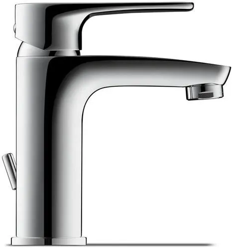 Robinet mitigeur monocommande Duravit B.1 pour lavabo, chromé, 5,5 l/min, levier, avec garniture, hauteur 155,5 mm, portée 101 mm, fonction basculante