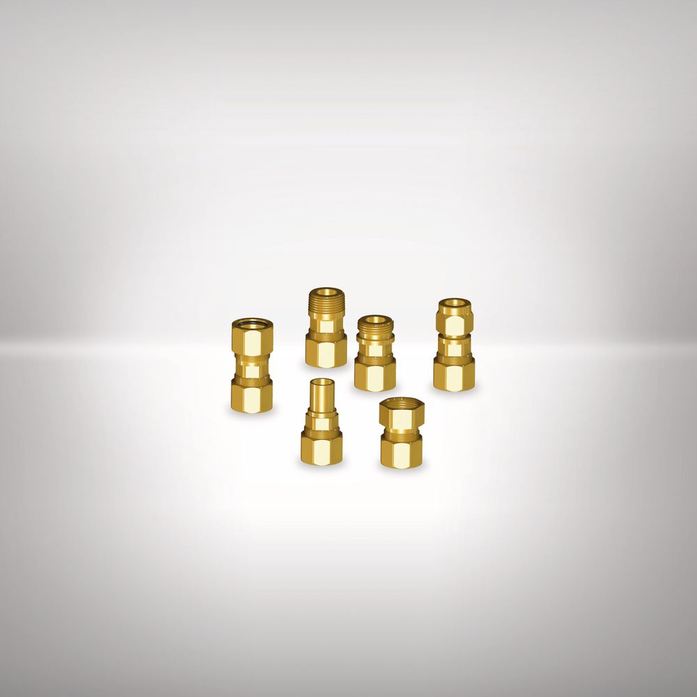 Système de raccordement rapide Armacell DuoSolar, double raccord pour tube VA DN 20, étanchéité métallique, raccord en laiton