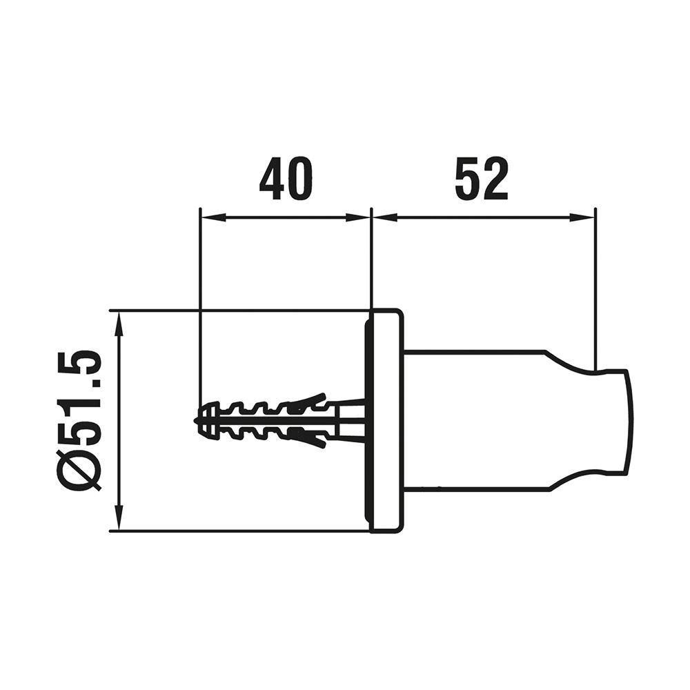 Laufen Support de douchette fixe Twin, portée 52 mm, rosace ronde, métal plein, PVD doré rose