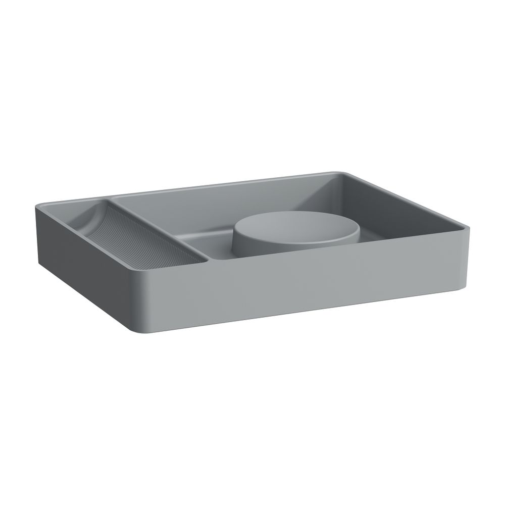 LAUFEN Val - Bac de rangement rectangulaire en céramique graphite mat 280x360x60 mm
