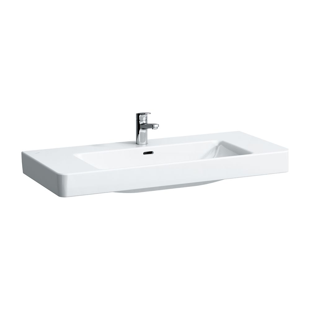 Laufen Meuble-lavabo encastré Pro S 460x1050x175mm, avec 3 trous de robinet, trop-plein, LCC Blanc
