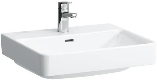 Lavabo Laufen PRO S, version spéciale sans trop-plein, avec 1 trou de robinet, 550x465 mm, blanc
