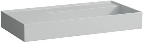 Laufen Waschtisch Kartell 460x900x150mm, rangement à gauche, sans trou de robinet ni trop-plein, évacuation encastrée, gris mat