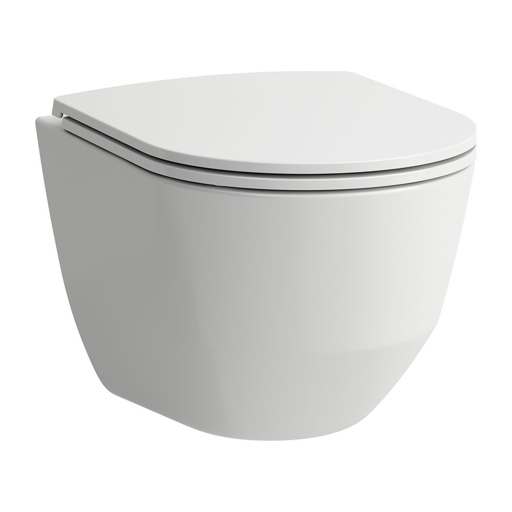 WC suspendu Tiefspül Laufen Pro 490x360mm, sans rebord, version courte, fixation dissimulée, LCC Blanc
